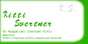 kitti svertner business card